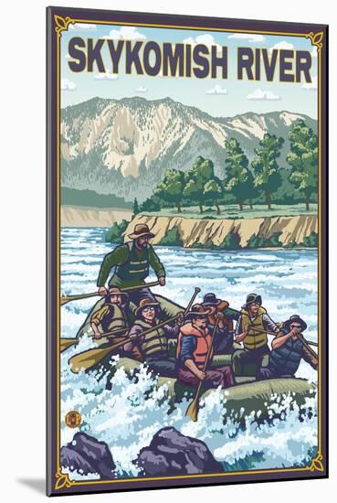 White Water Rafting, Skykomish River, Washington-Lantern Press-Mounted Art Print