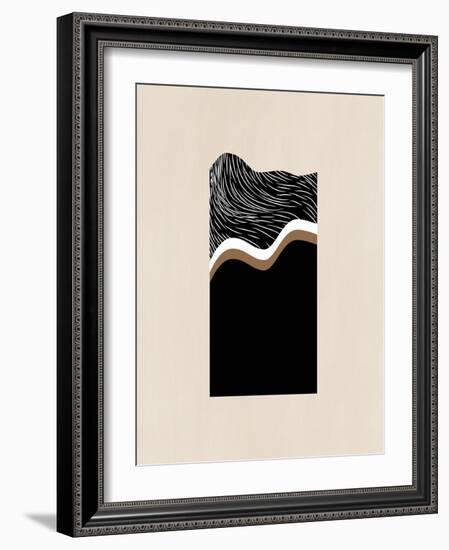 White Wave Art No.2-Elena Ristova-Framed Giclee Print