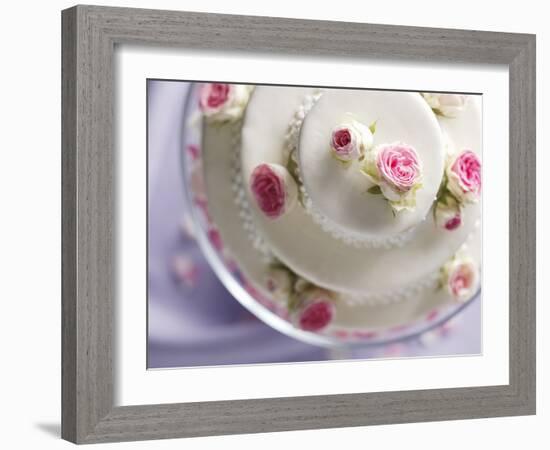 White Wedding Cake (From Above)-Kai Stiepel-Framed Photographic Print