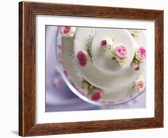 White Wedding Cake (From Above)-Kai Stiepel-Framed Photographic Print