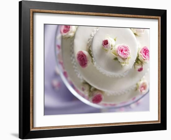 White Wedding Cake (From Above)-Kai Stiepel-Framed Photographic Print