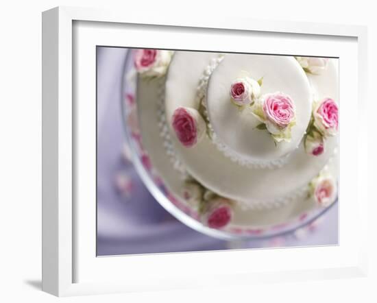 White Wedding Cake (From Above)-Kai Stiepel-Framed Photographic Print