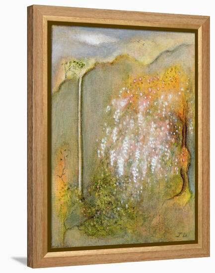 White Whisteria, 2001-Jane Deakin-Framed Premier Image Canvas