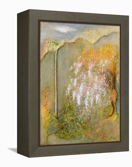 White Whisteria, 2001-Jane Deakin-Framed Premier Image Canvas