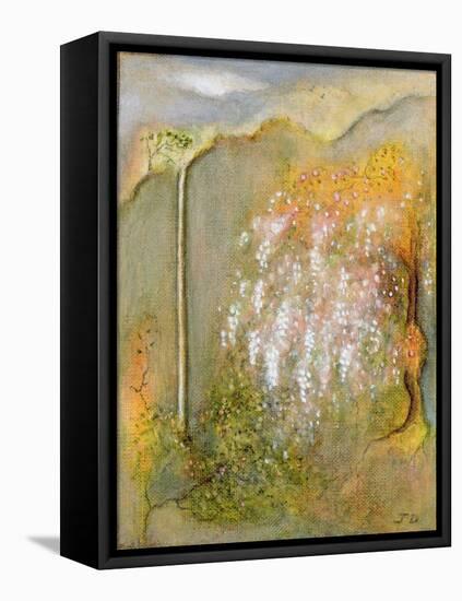 White Whisteria, 2001-Jane Deakin-Framed Premier Image Canvas