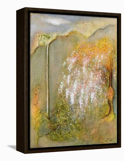 White Whisteria, 2001-Jane Deakin-Framed Premier Image Canvas