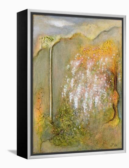 White Whisteria, 2001-Jane Deakin-Framed Premier Image Canvas