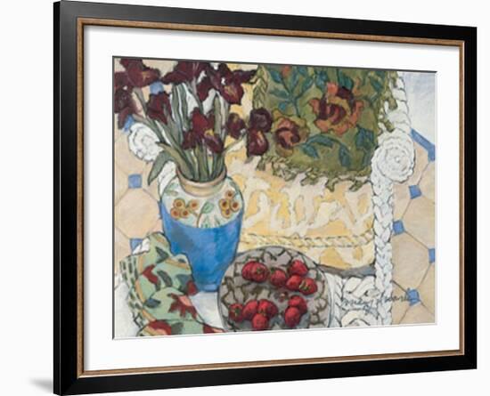 White Wicker and Strawberries-Mary Mark-Framed Art Print