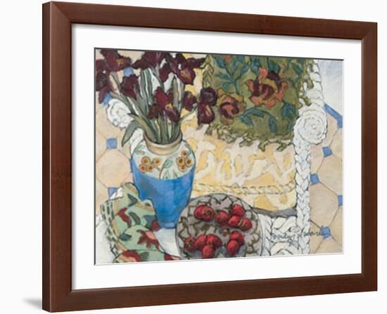 White Wicker and Strawberries-Mary Mark-Framed Art Print