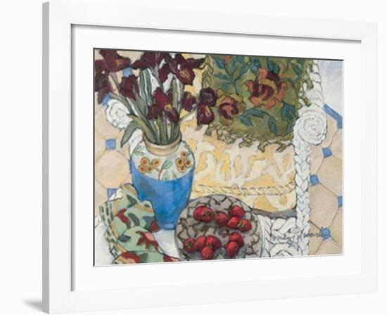 White Wicker and Strawberries-Mary Mark-Framed Art Print