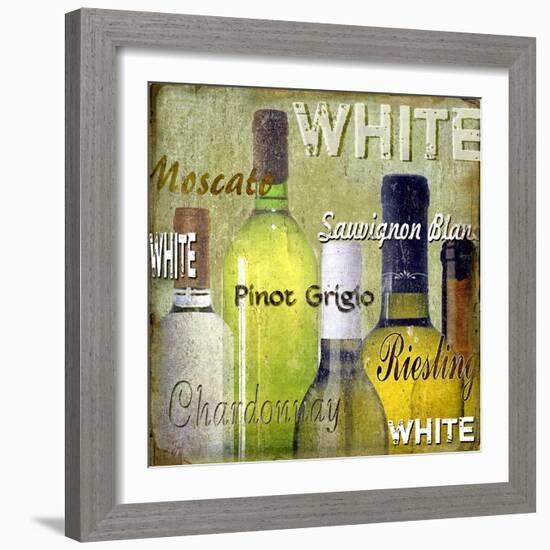 White Wine Bottles-Karen Williams-Framed Giclee Print