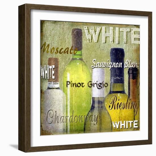 White Wine Bottles-Karen Williams-Framed Giclee Print