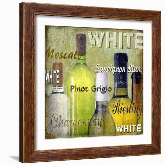 White Wine Bottles-Karen Williams-Framed Giclee Print