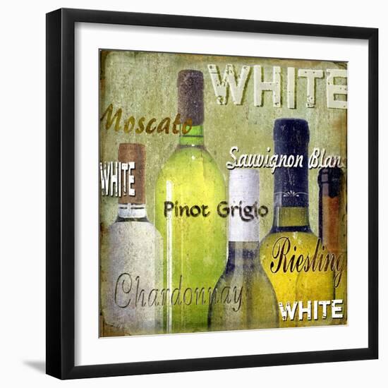 White Wine Bottles-Karen Williams-Framed Giclee Print