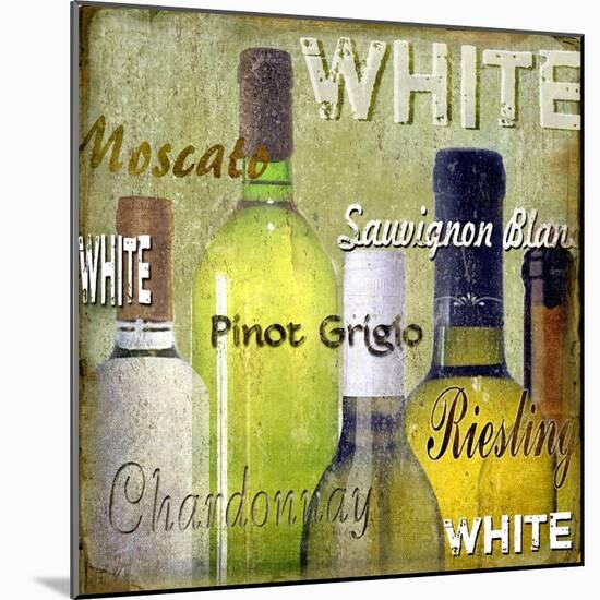 White Wine Bottles-Karen Williams-Mounted Giclee Print