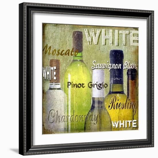 White Wine Bottles-Karen Williams-Framed Giclee Print