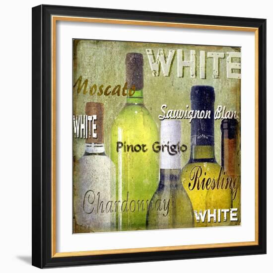 White Wine Bottles-Karen Williams-Framed Giclee Print