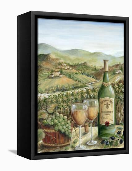 White Wine Lovers-Marilyn Dunlap-Framed Stretched Canvas