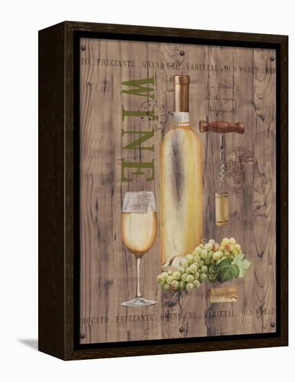 White Wine on Reclaimed Wood-Anastasia Ricci-Framed Stretched Canvas