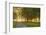 White wooden fence reflecting sunrise, Shaker Village of Pleasant Hill, Harrodsburg, Kentucky-Adam Jones-Framed Photographic Print