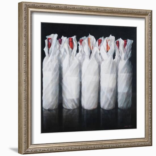 White Wrapped Wine, 2012-Lincoln Seligman-Framed Giclee Print