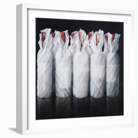 White Wrapped Wine, 2012-Lincoln Seligman-Framed Giclee Print