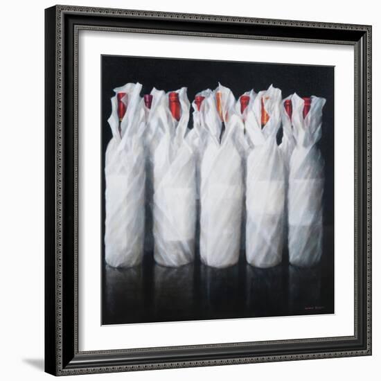 White Wrapped Wine, 2012-Lincoln Seligman-Framed Giclee Print