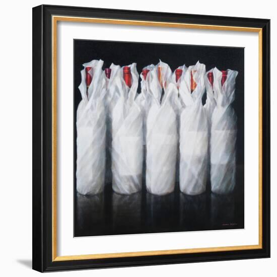 White Wrapped Wine, 2012-Lincoln Seligman-Framed Giclee Print