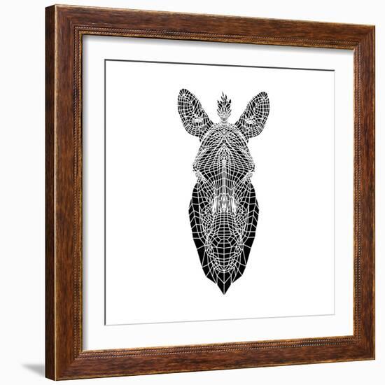 White Zebra Mesh-Lisa Kroll-Framed Art Print