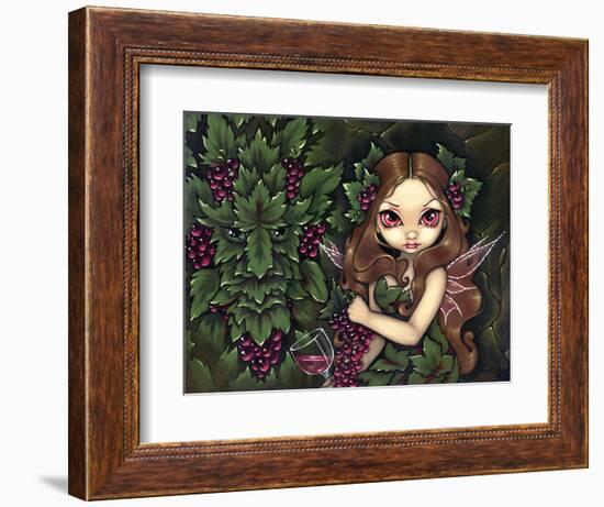 White Zinfandel:  Wine Fairy and Greenman-Jasmine Becket-Griffith-Framed Art Print