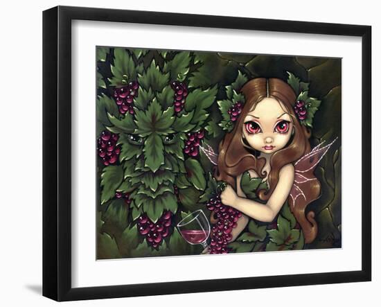 White Zinfandel:  Wine Fairy and Greenman-Jasmine Becket-Griffith-Framed Art Print