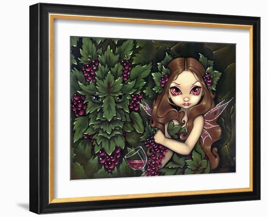 White Zinfandel:  Wine Fairy and Greenman-Jasmine Becket-Griffith-Framed Art Print