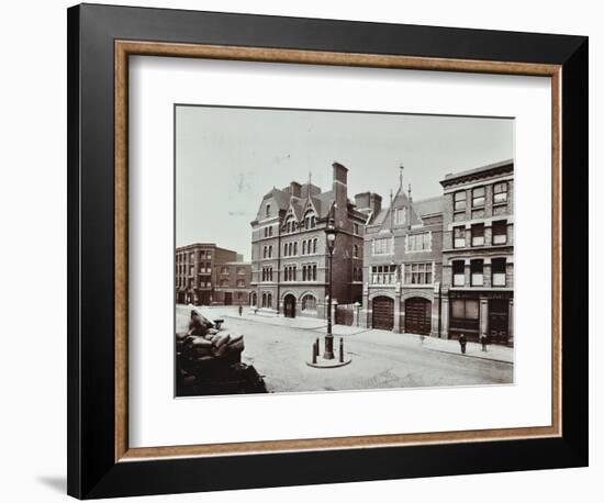 Whitechapel Fire Station, Commercial Road, Stepney, London, 1902-null-Framed Photographic Print