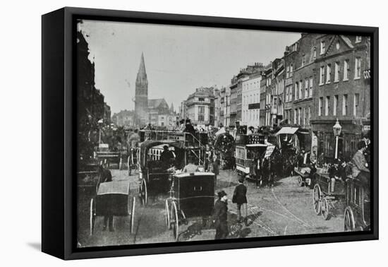 Whitechapel High Street, Looking East, 1890-null-Framed Premier Image Canvas