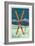 Whitefish, Montana - Crossed Skis-Lantern Press-Framed Premium Giclee Print