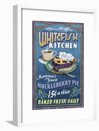 Whitefish, Montana - Huckleberry-Lantern Press-Framed Art Print