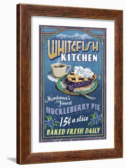 Whitefish, Montana - Huckleberry-Lantern Press-Framed Art Print