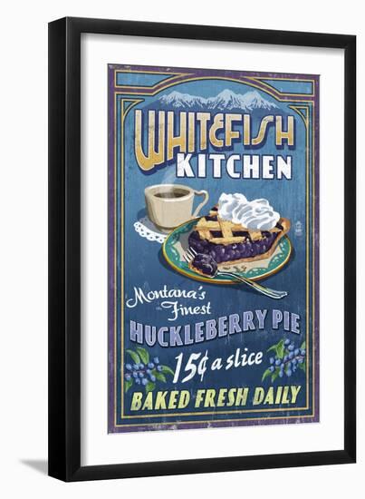 Whitefish, Montana - Huckleberry-Lantern Press-Framed Art Print