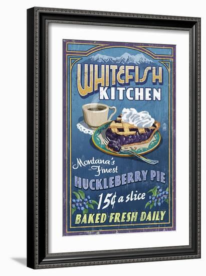Whitefish, Montana - Huckleberry-Lantern Press-Framed Art Print