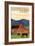 Whitefish, Montana - Red Barn and Horses-Lantern Press-Framed Art Print