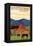 Whitefish, Montana - Red Barn and Horses-Lantern Press-Framed Stretched Canvas