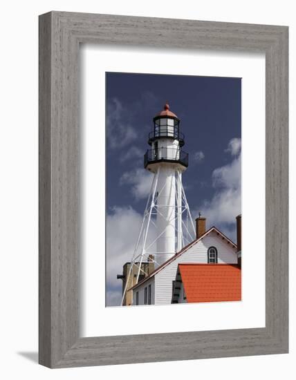 Whitefish Point Lighthouse, the oldest operating light on Lake Superior, Michigan-Adam Jones-Framed Photographic Print