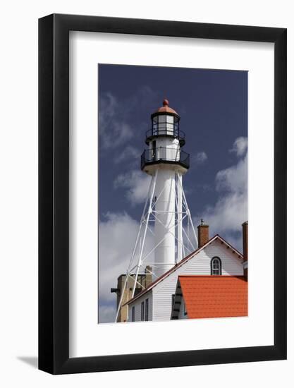 Whitefish Point Lighthouse, the oldest operating light on Lake Superior, Michigan-Adam Jones-Framed Photographic Print