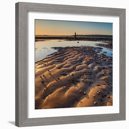 Whiteford Lighthouse, Whiteford Sands, Gower, Wales-Dan Santillo-Framed Photographic Print