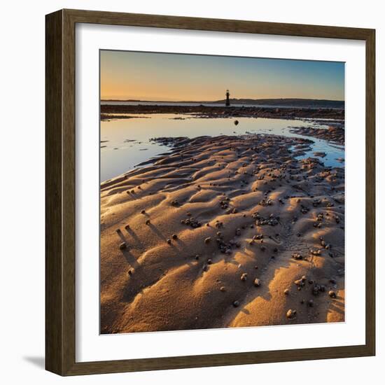 Whiteford Lighthouse, Whiteford Sands, Gower, Wales-Dan Santillo-Framed Photographic Print