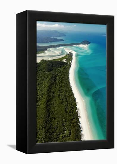 Whitehaven Beach, Australia, Aerial Photograph-null-Framed Premier Image Canvas