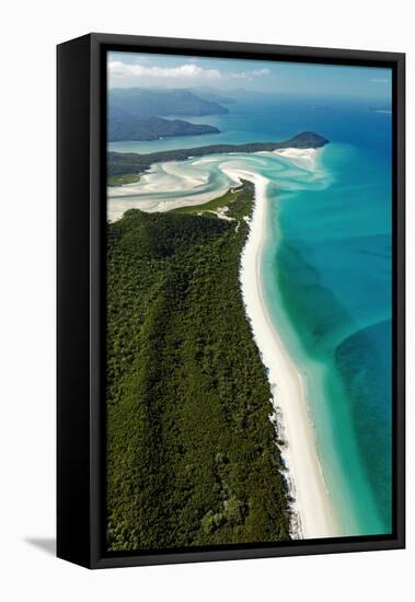 Whitehaven Beach, Australia, Aerial Photograph-null-Framed Premier Image Canvas