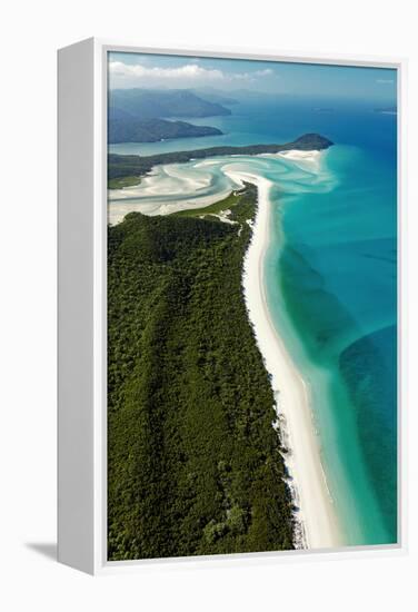 Whitehaven Beach, Australia, Aerial Photograph-null-Framed Premier Image Canvas