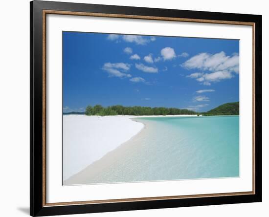 Whitehaven Beach on the East Coast, Whitsunday Island, Queensland, Australia-Robert Francis-Framed Photographic Print