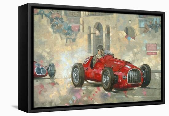 Whitehead's Ferrari Passing the Pavillion, Jersey-Peter Miller-Framed Premier Image Canvas